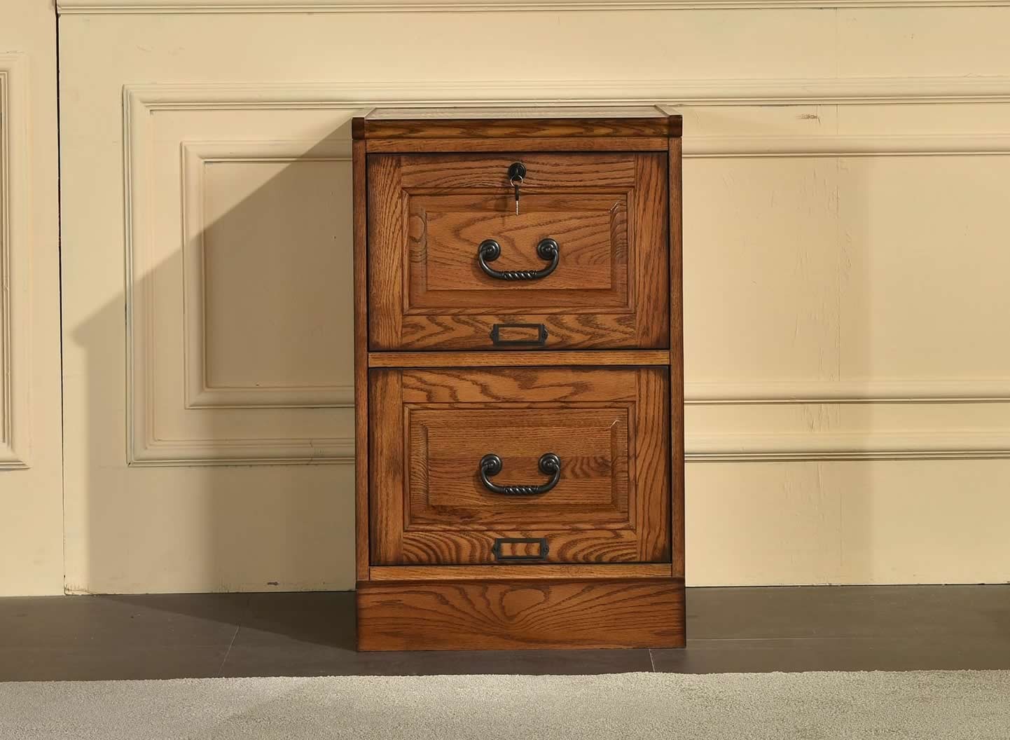 Americana Oak Two Drawer File Cabinet - Cedar Hill Furniture
