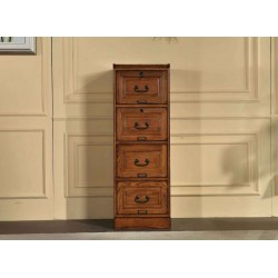 Four Drawer File Cabinet in Burnished Walnut