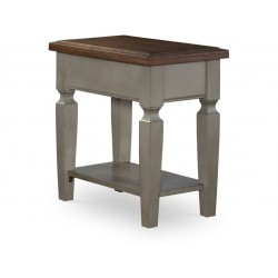 Vista Round Side Table in Hickory & Stone by John Thomas
