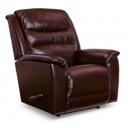 Rosewood Leather Rocking Recliner
