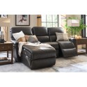 Ava Leather Sofa/Chaise with Power Recline